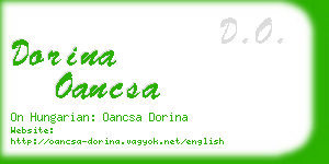 dorina oancsa business card